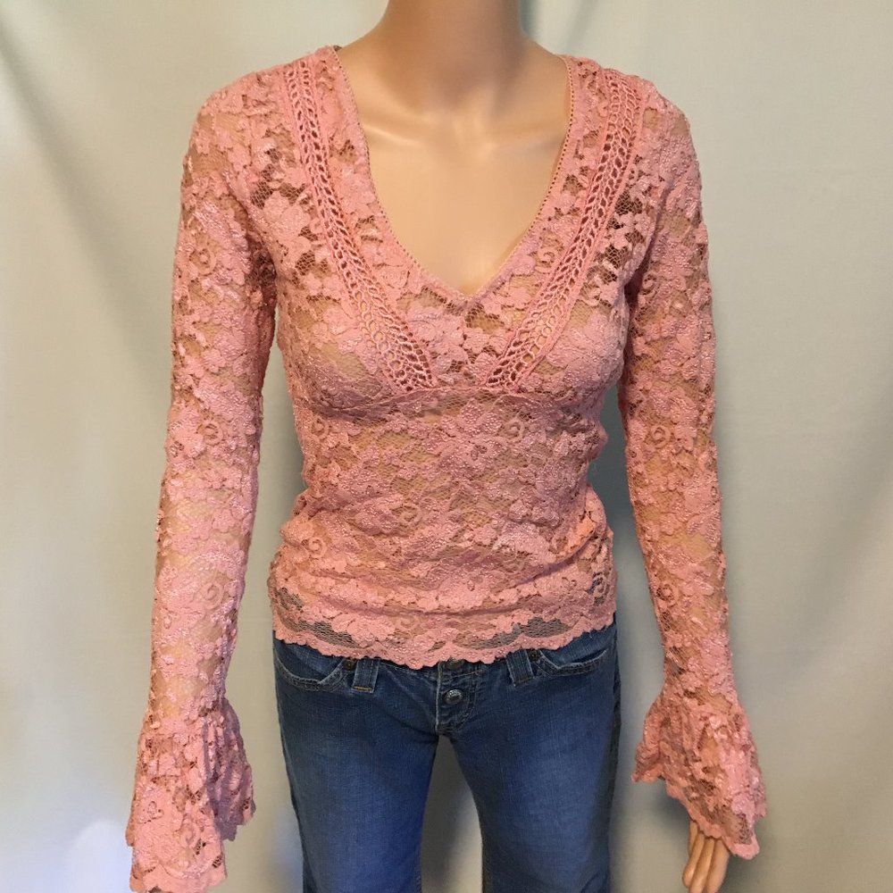 Moda International - Lace, Long Bell Sleeve